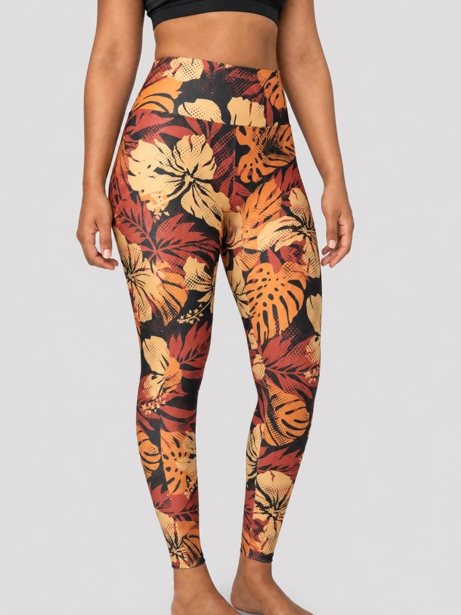 IslandRise High-Waisted Leggings - Lalomanu Ember - USA - The Koko Samoa