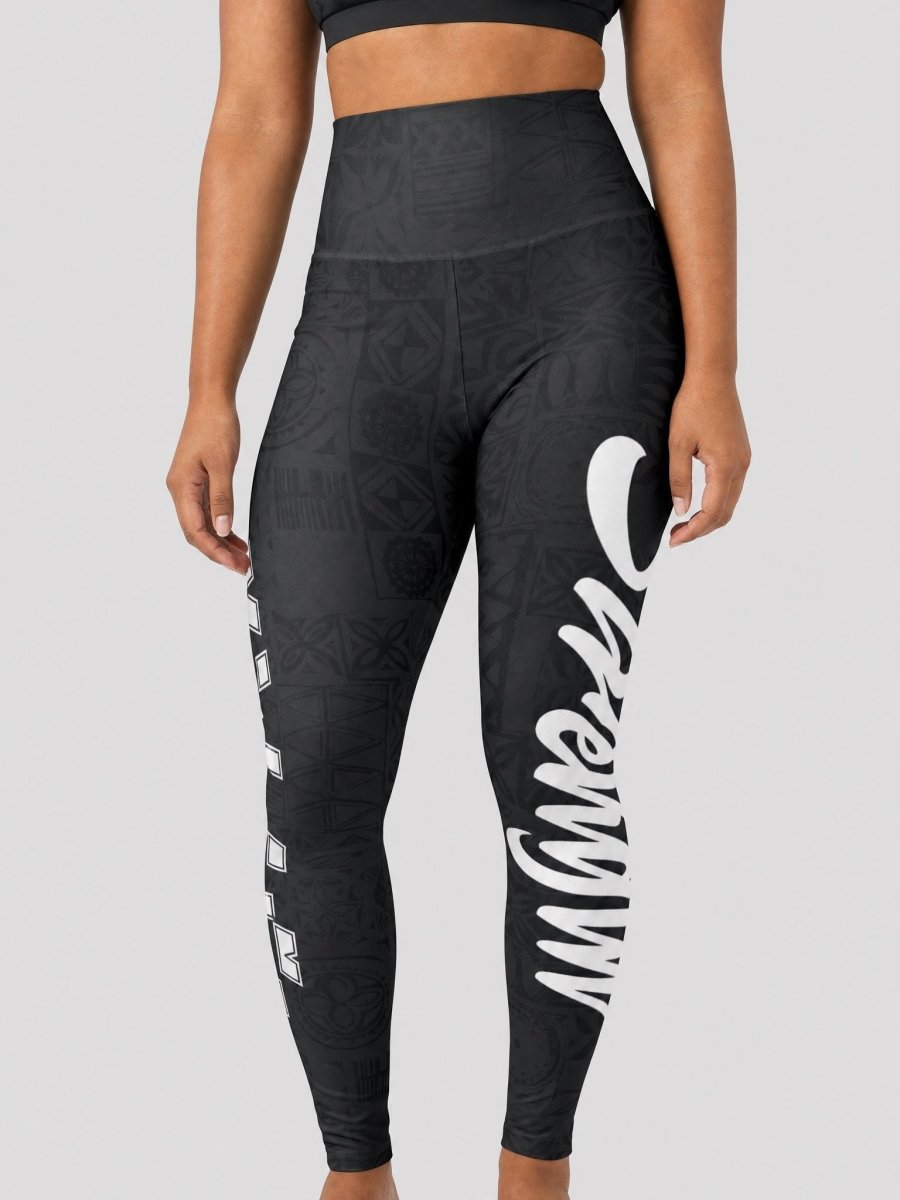 High-Waisted Leggings - Nesian Strength - USA - The Koko Samoa
