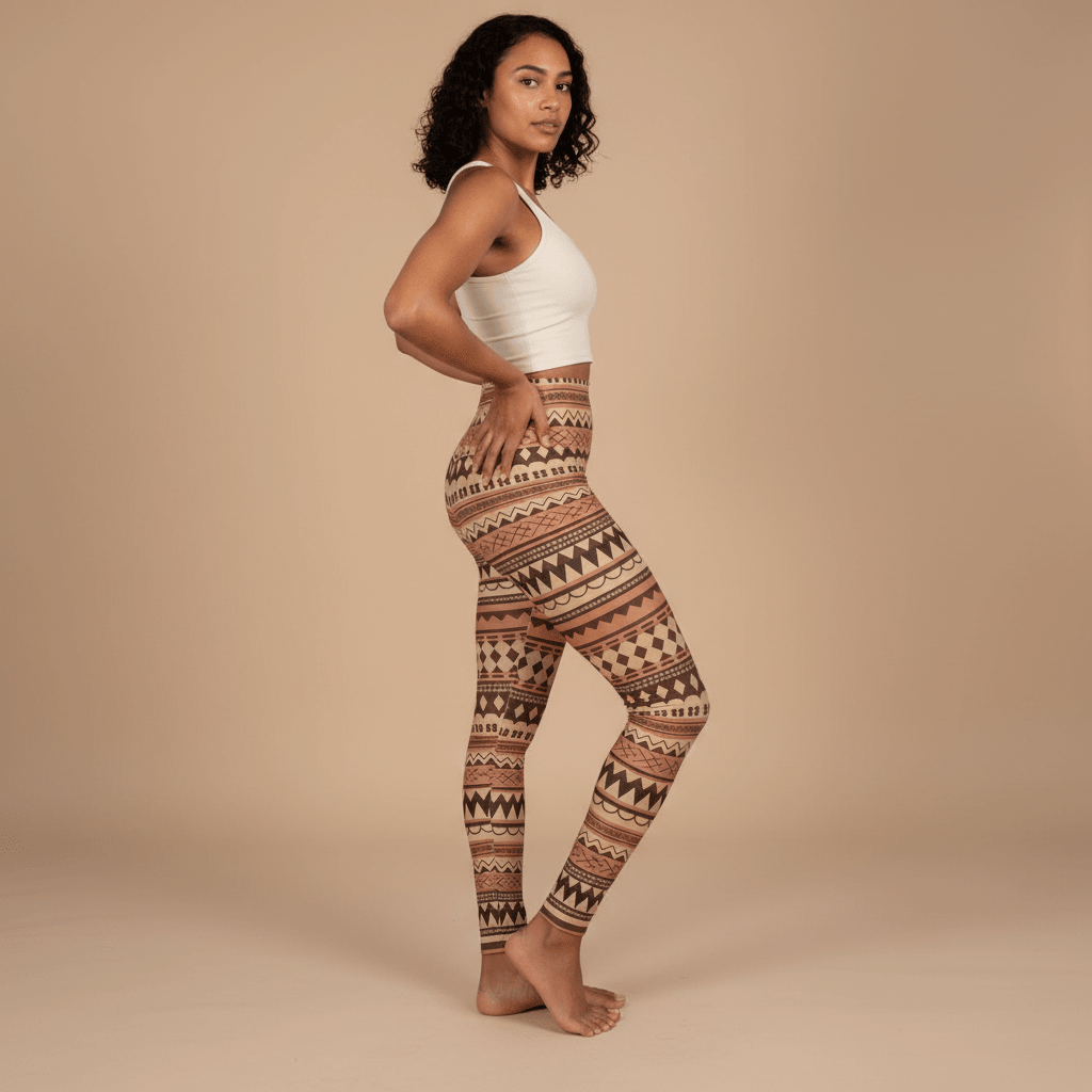 IslandRise High - Waisted Leggings - Siapo Style - USA - The Koko Samoa