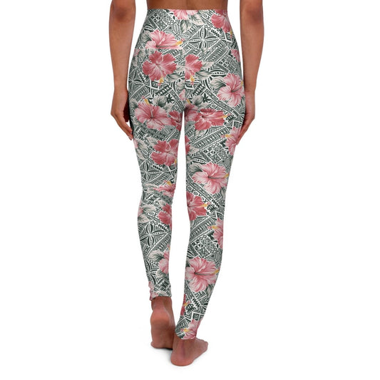 IslandRise High Waisted Leggings - Solosolo Blooms - USA - The Koko Samoa
