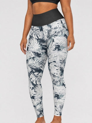 High-Waisted Leggings - Tiavi Mist - USA - The Koko Samoa