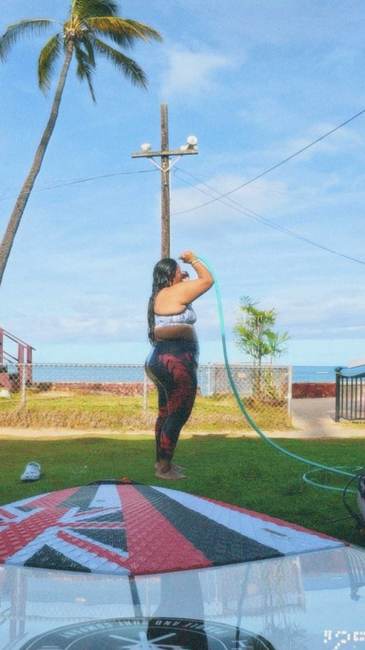 IslandRise High - Waisted Leggings - Ula Fala - AU/NZ/USA - The Koko Samoa