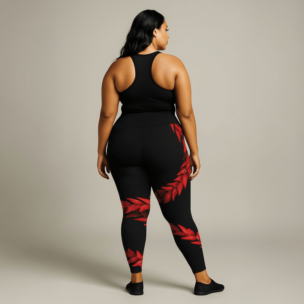 IslandRise High - Waisted Leggings - Ula Fala - USA - The Koko Samoa