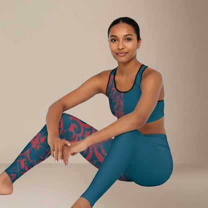 IslandRise High - Waisted Leggings - Winterberry Blue - USA - The Koko Samoa