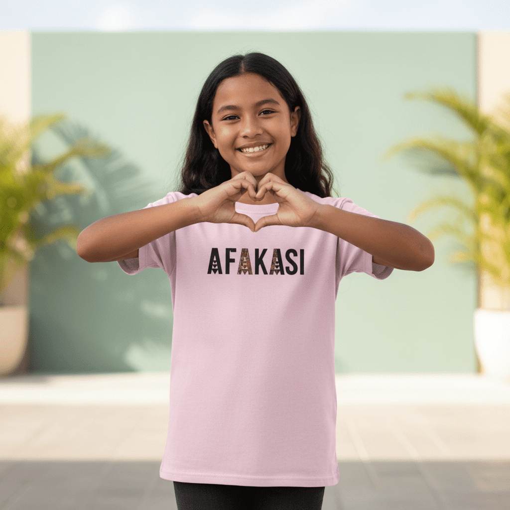 Kids Tee - Afakasi - AU/NZ/USA - The Koko Samoa