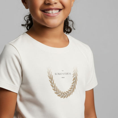 Kids Unisex Cotton Tee - Ula Fala Brown - USA - The Koko Samoa