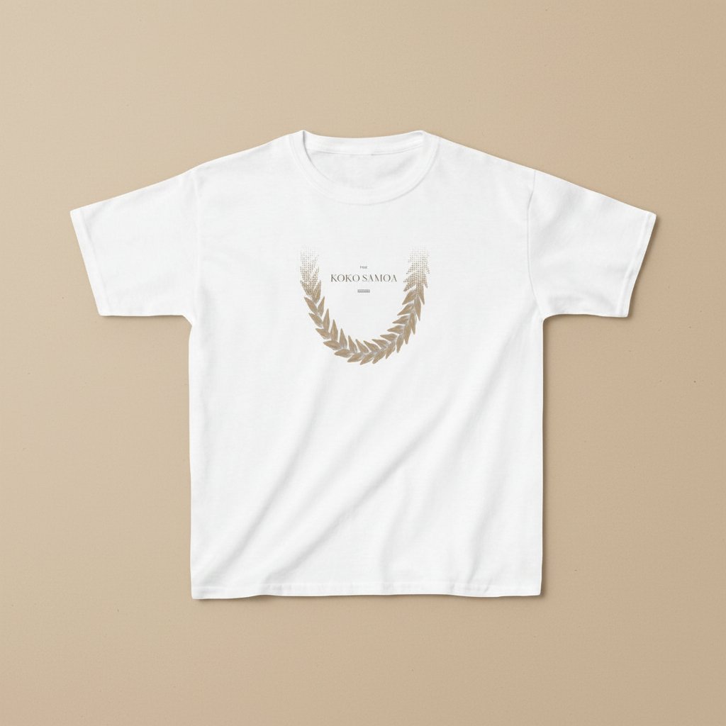 Ula Fala Brown kids tee, The Koko Samoa
