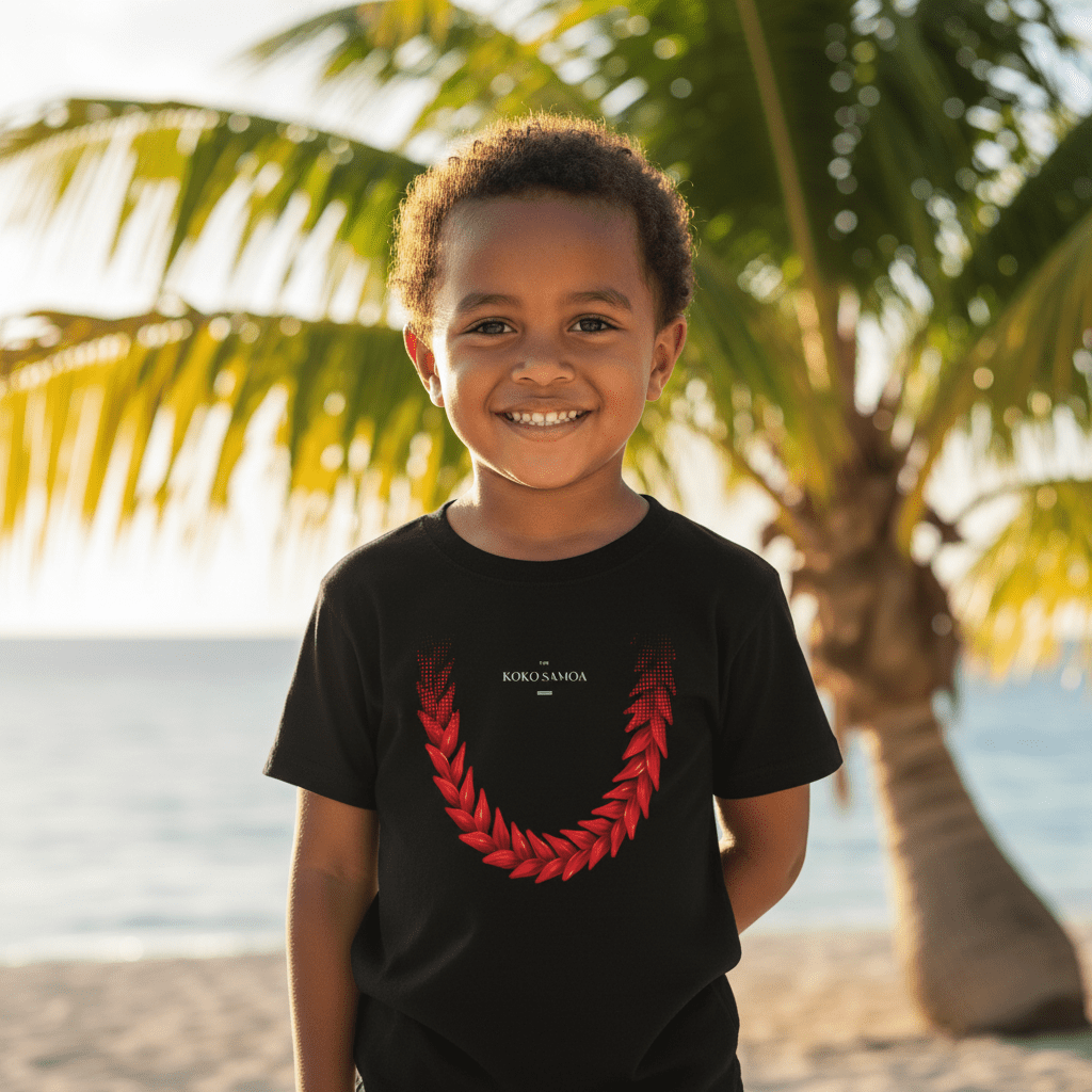 Kids unisex Ula Fala tee by The Print Bar, featuring colorful, tropical-inspired design on a comfortable cotton kids' tee.