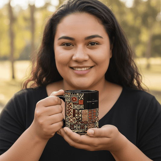 LimaLuxe™ 11oz mug by District Photo featuring Elei design with vibrant colors and smooth ceramic finish.