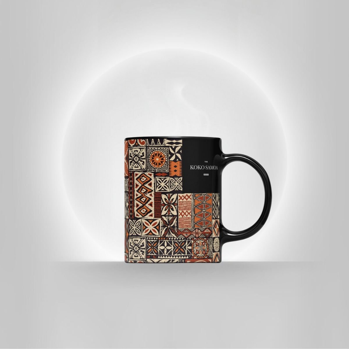LimaLuxe™ 11oz Elei Mug featuring traditional Samoan design on a ceramic mug.