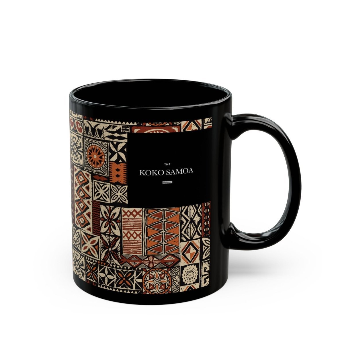 LimaLuxe™ 11oz Elei mug featuring colorful Samoan-inspired design on ceramic mug.
