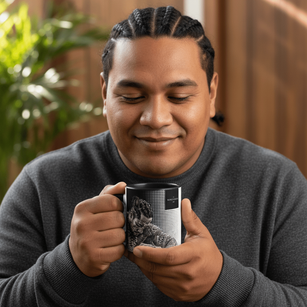 LimaLuxe™ 11oz Toa mug by Imagine Your Photos, featuring a colorful design, perfect for hot beverages.