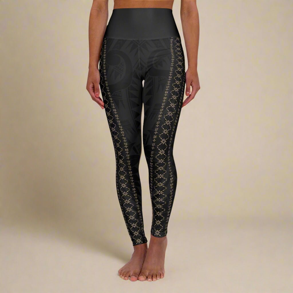 Miami Sublimation IslandRise high-waisted leggings in XS, featuring vibrant design, perfect for activewear and comfortable fit.