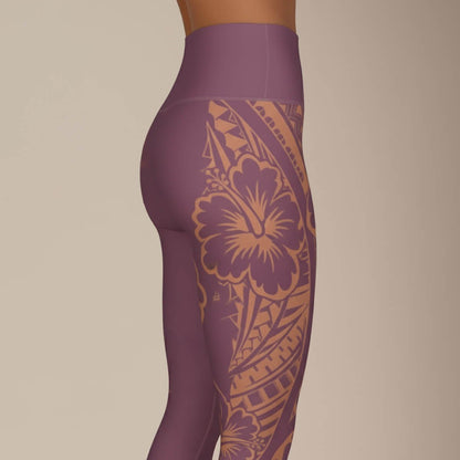 IslandRise High - Waisted Leggings - Brandied Melon - USA - The Koko Samoa