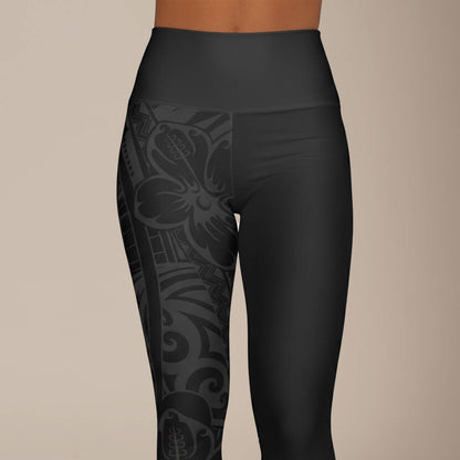 IslandRise High - Waisted Leggings - Dark Grey - USA - The Koko Samoa