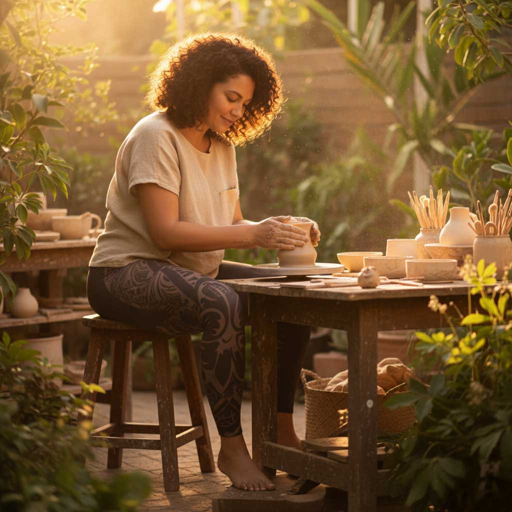 IslandFlex Mid-Rise Leggings - Bloom Mocha Mousse - AU/NZ/USA