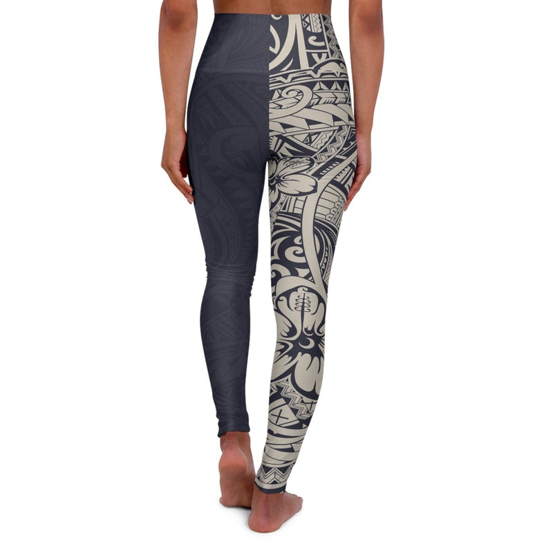IslandRise High Waisted Leggings - Blue Bloom - USA - The Koko Samoa