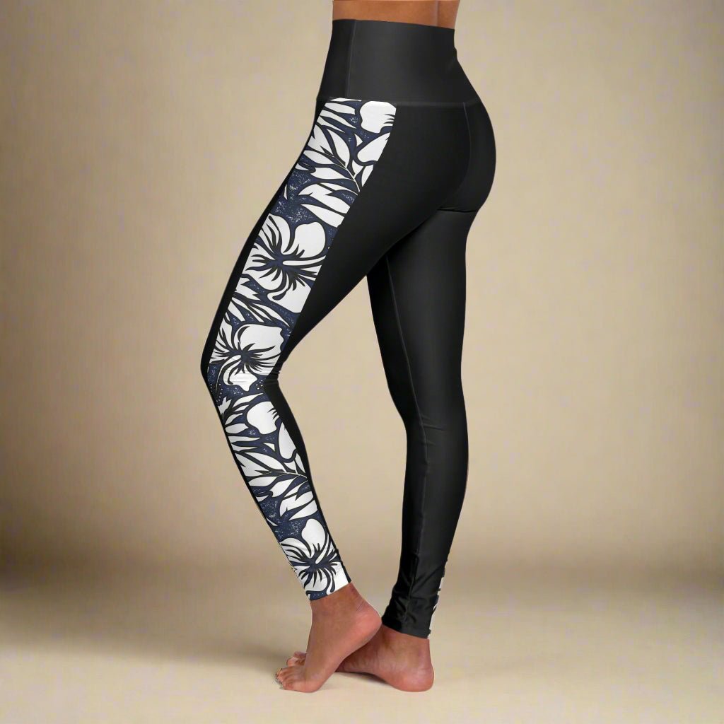 Miami Sublimation IslandRise high-waisted leggings in Falefa Breeze pattern, XS size, showcasing a vibrant, comfortable athletic design.