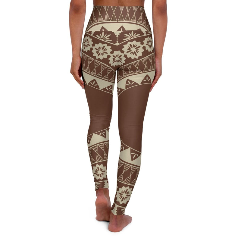 PasifikaOne High Waisted Leggings - Fiji Brown - USA - The Koko Samoa