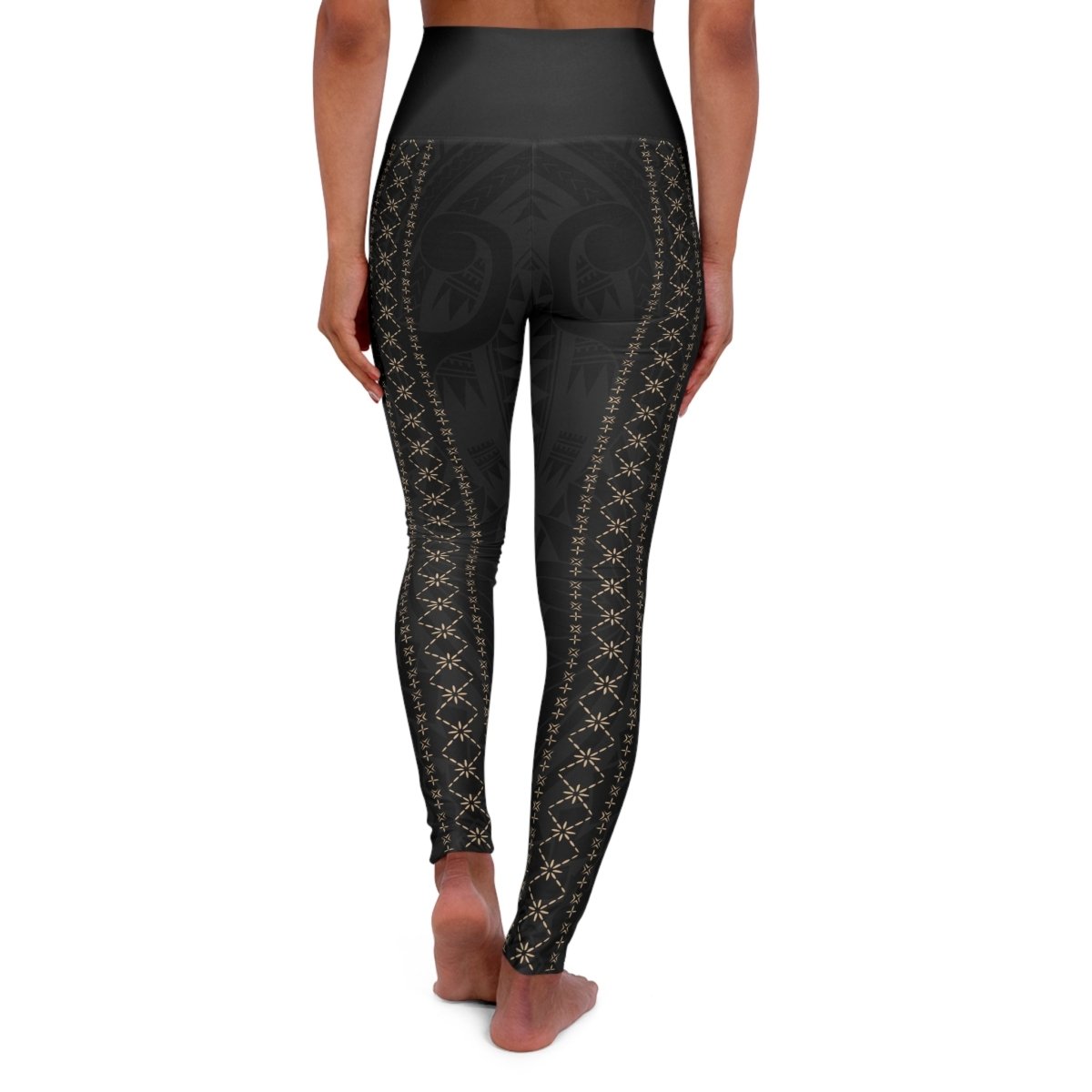 Miami Sublimation IslandRise high-waisted leggings in Malu design, shown in XS size, featuring comfortable stretch fabric and vibrant print.