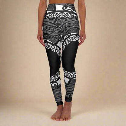 PasifikaOne High Waisted Leggings - Maori - USA - The Koko Samoa