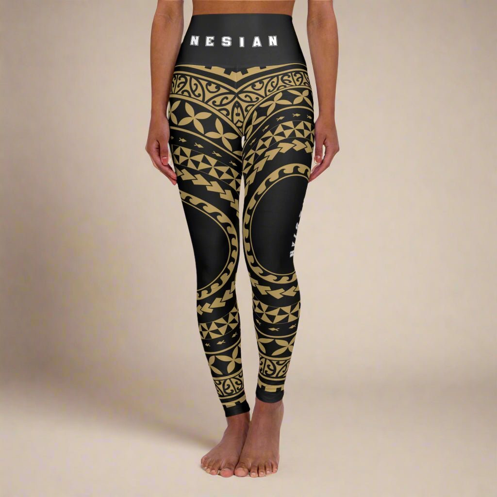 Miami Sublimation IslandRise high-waisted leggings in XS with Nesian print, featuring vibrant tropical design and comfortable fit.