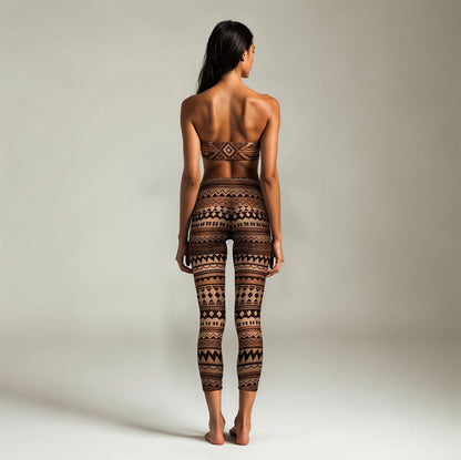 High Waisted Yoga Leggings - Siapo Style - USA - The Koko Samoa