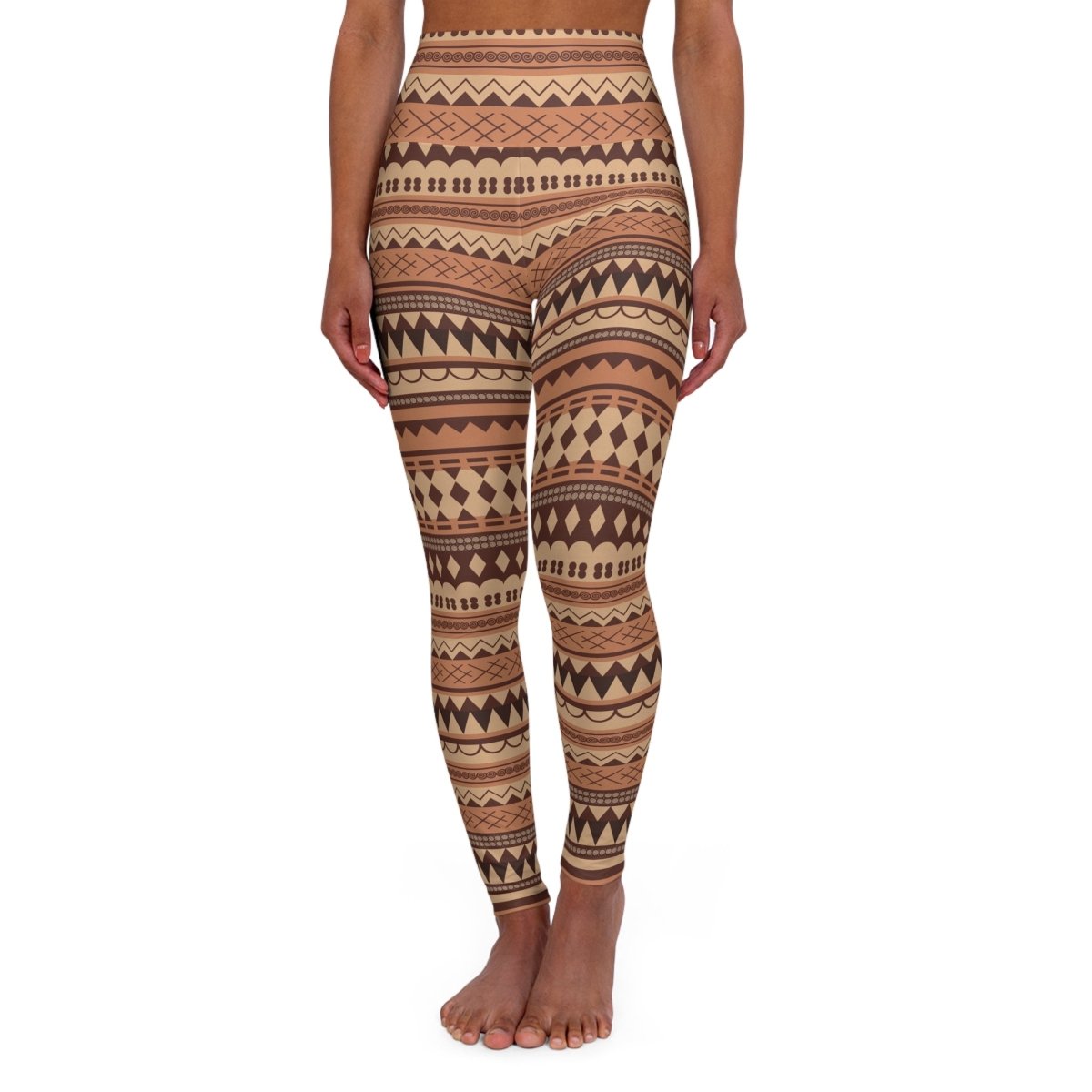 Miami Sublimation IslandRise high-waisted leggings with Siapo style print, featuring vibrant patterns and a comfortable fit.