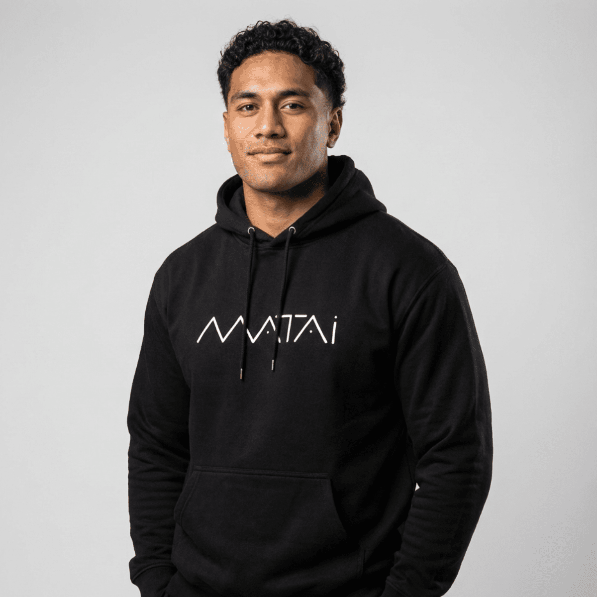 Black IslandHeavy™ Hoodie by Monster Digital featuring Matai design, casual fit, and soft fabric, perfect for comfortable everyday wear.
