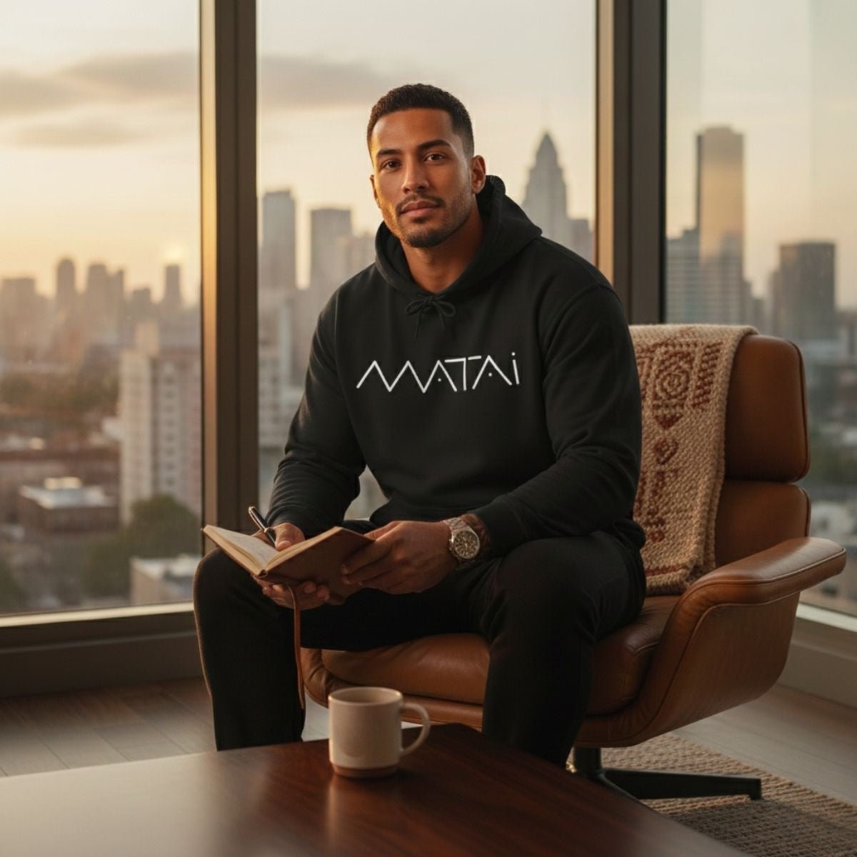 Black IslandHeavy™ Hoodie by Monster Digital featuring Matai design, made in the USA, with a comfortable fit and casual style.