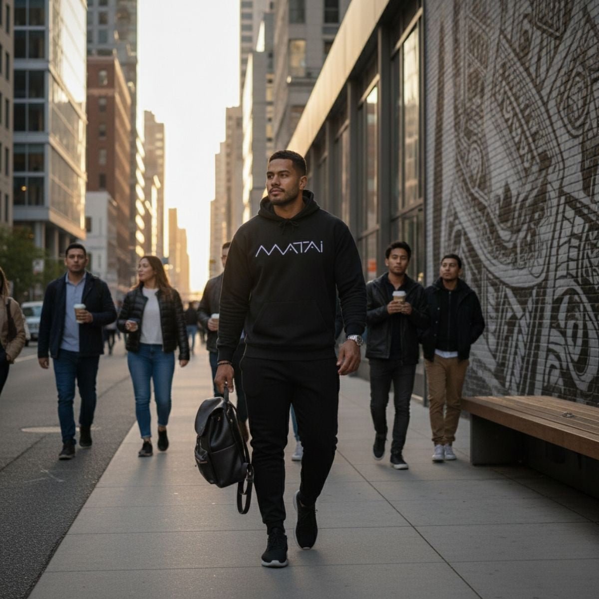 Black IslandHeavy™ Hoodie by Monster Digital featuring Matai design, casual fit, made in the USA.