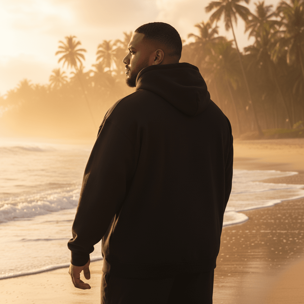 Black IslandHeavy™ Hoodie by Monster Digital featuring Matai design, casual fit, and soft fabric for comfortable wear.