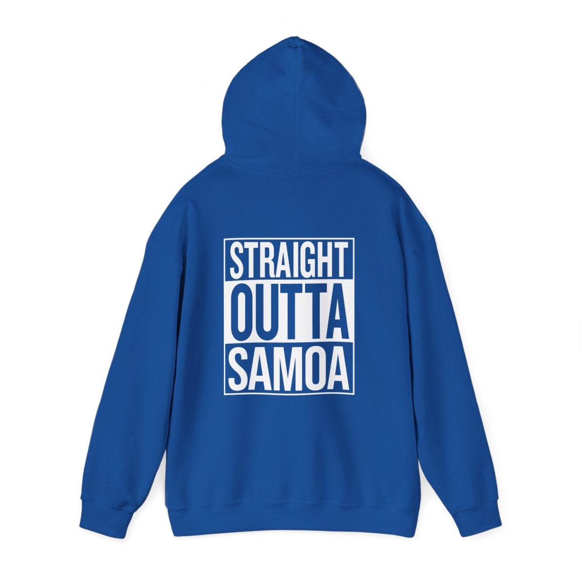 Dark heather IslandHeavy™ hoodie by Monster Digital in plus sizes 2XL to 5XL, featuring "Straight Outta USA" design.