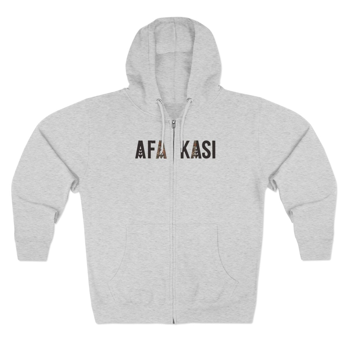 Black unisex zip hoodie by Monster Digital featuring AFAKASI design, perfect for casual wear in AU, NZ, and USA.