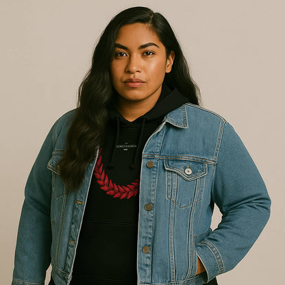 White IslandHeavy™ Hoodie by The Print Bar, plus 2XL-5XL, featuring monster digital print on front, casual hoodie for Ula Fala collection.