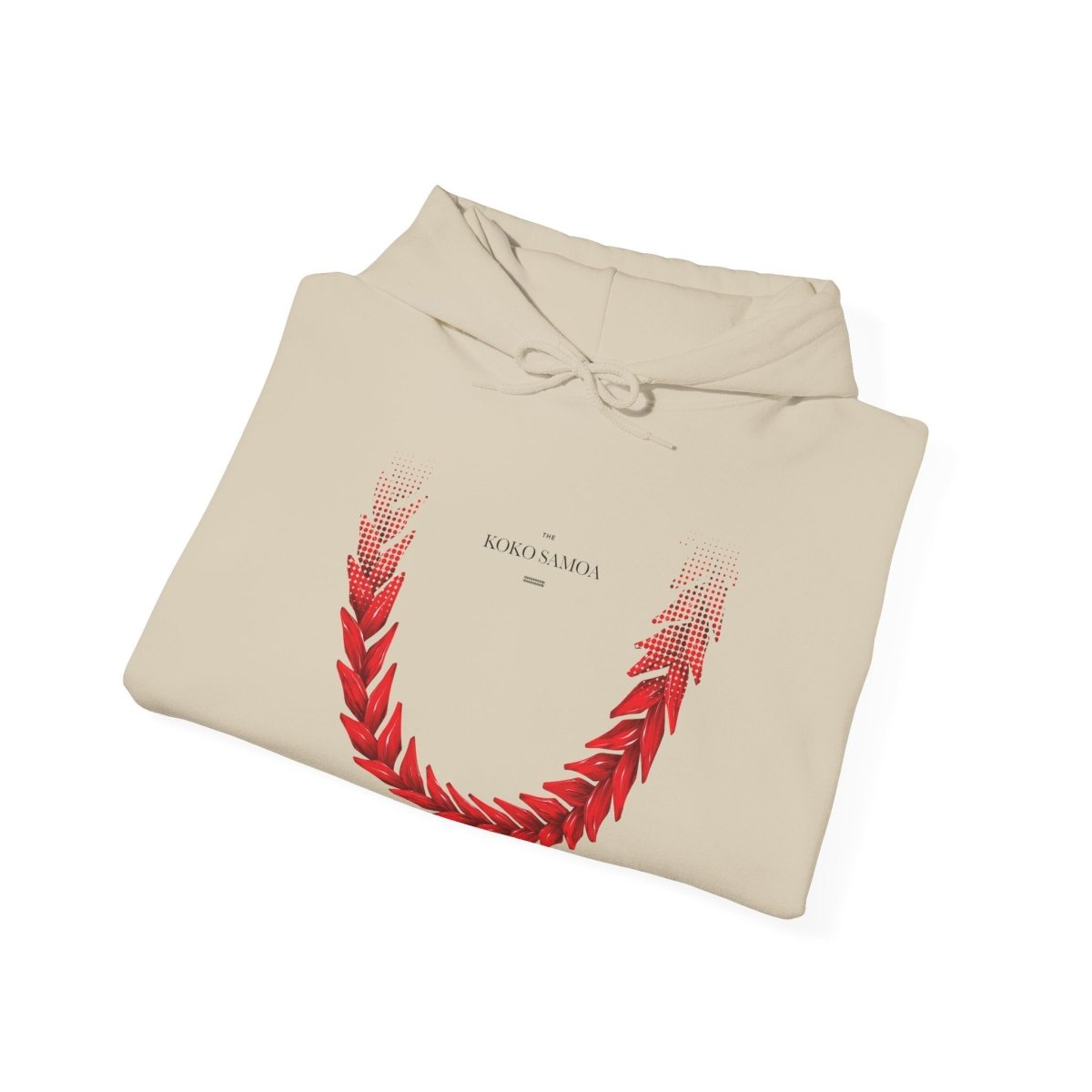 White IslandHeavy™ hoodie by Monster Digital, plus 2XL-5XL size, featuring Ula Fala design, front view, soft fabric and comfortable fit.