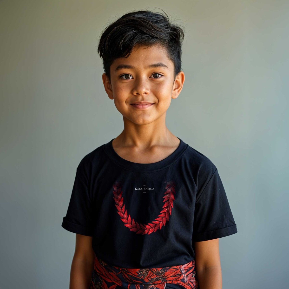 Kids unisex black tee by Monster Digital featuring Ula Fala design, perfect for children’s casual wear.