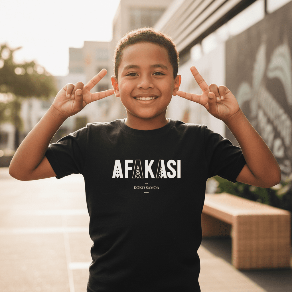 Afakasi kids tee, The Koko Samoa