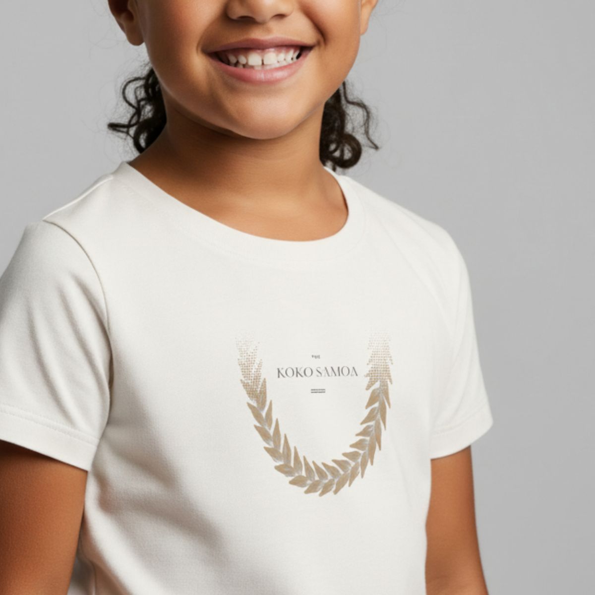 Kids unisex T-shirt by Monster Digital in Ula Fala Brown, featuring a comfortable cotton design for boys and girls.