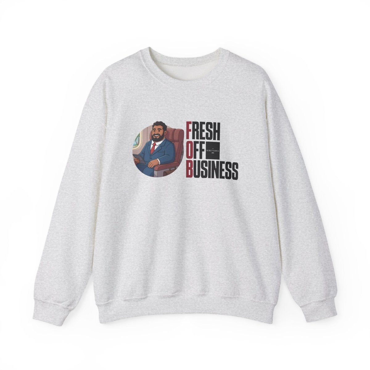 Unisex Heavy Sweatshirt - Fresh Off Business - Personalised - USA - The Koko Samoa