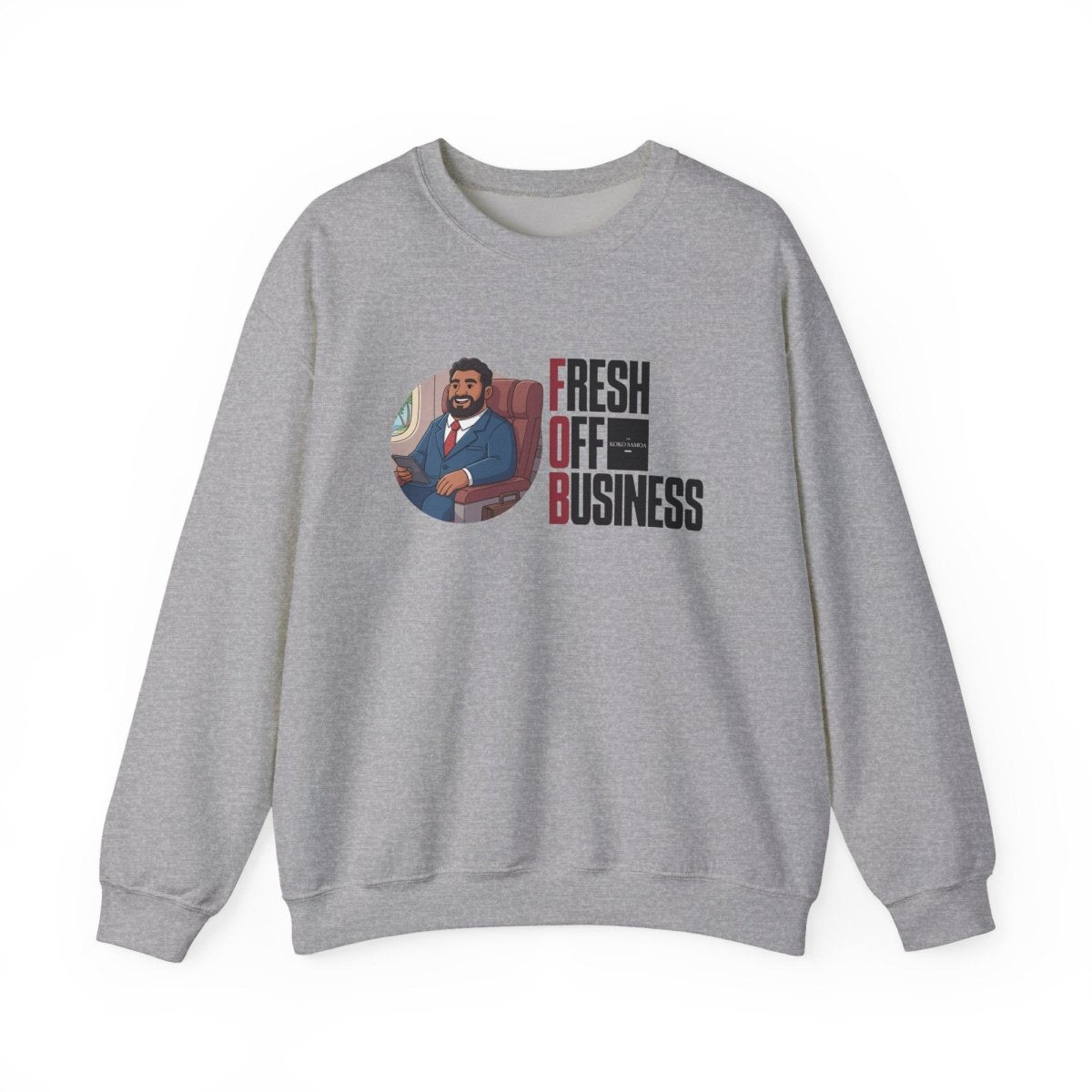 Unisex heavy sweatshirt by Monster Digital, personalized and USA-made, in ash color, featuring a modern, cozy design.