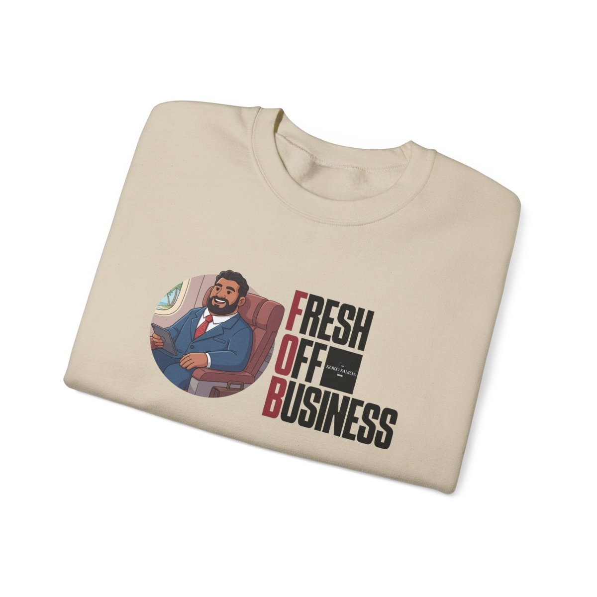 Unisex Heavy Sweatshirt - Fresh Off Business - Personalised - USA - The Koko Samoa
