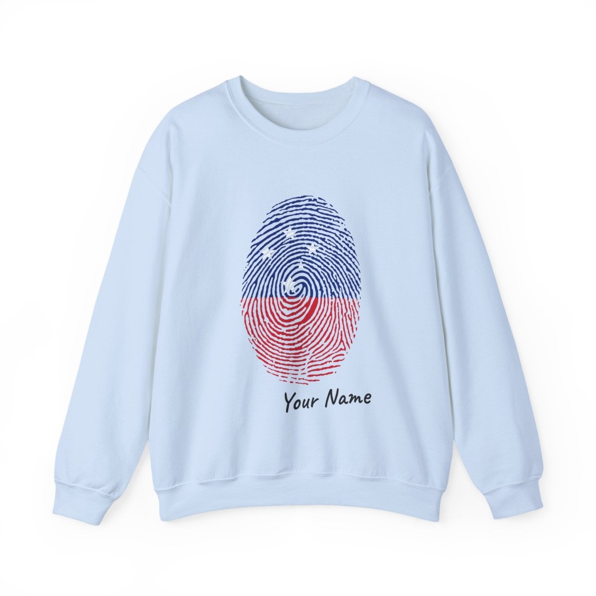 Unisex heavy sweatshirt featuring a personalized "My Identity" design on ash-colored fabric.