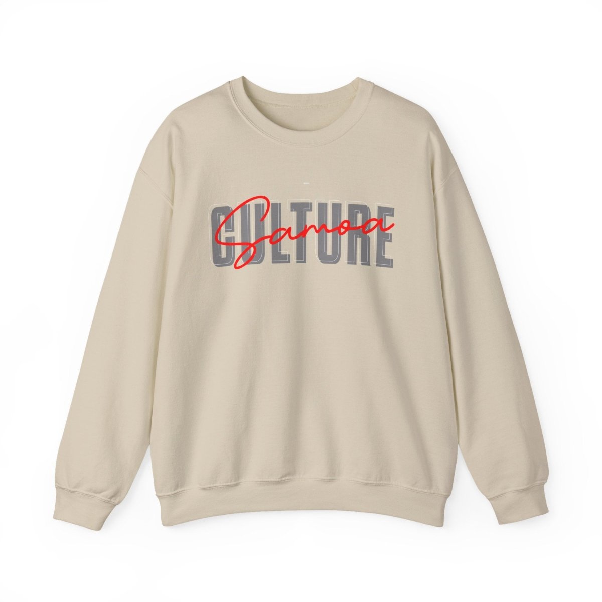 Unisex heavy sweatshirt featuring Samoan culture design, personalized, in ash gray, suitable for casual wear.