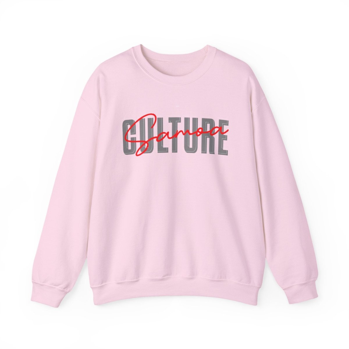 Unisex heavy sweatshirt featuring Samoan culture, personalized, in ash color with a digital monster graphic.