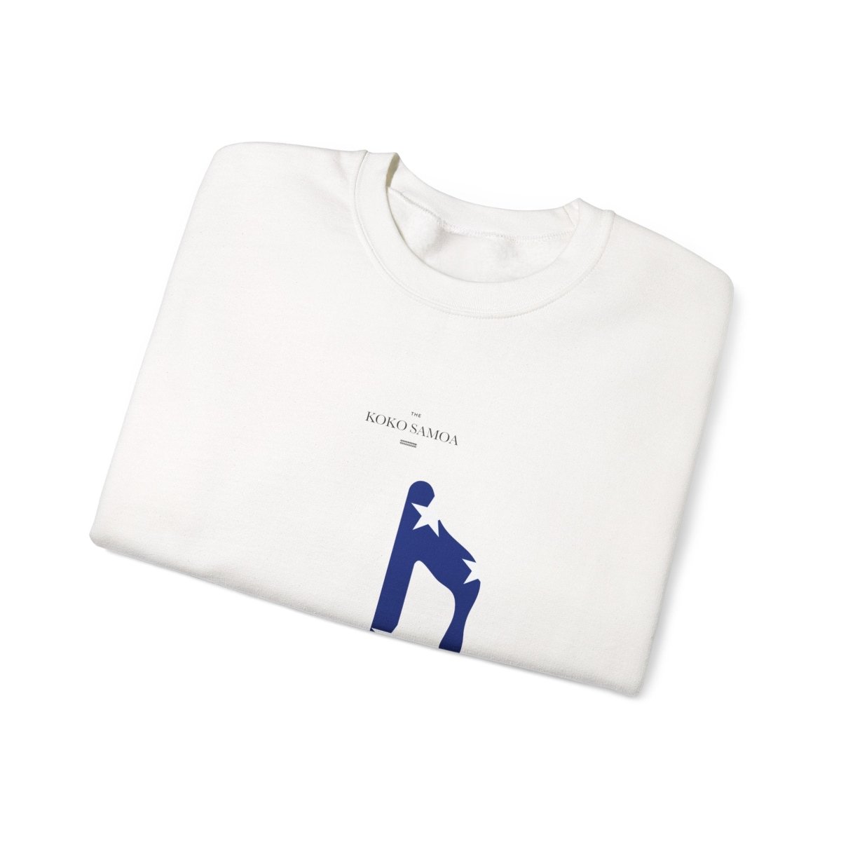 Unisex heavy sweatshirt by Monster Digital featuring personalized Samoan note design in ash color.