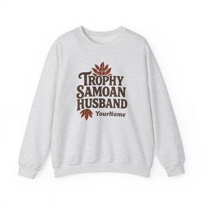 Unisex Heavy Sweatshirt - Trophy Samoan Husband - Personalised - USA - The Koko Samoa