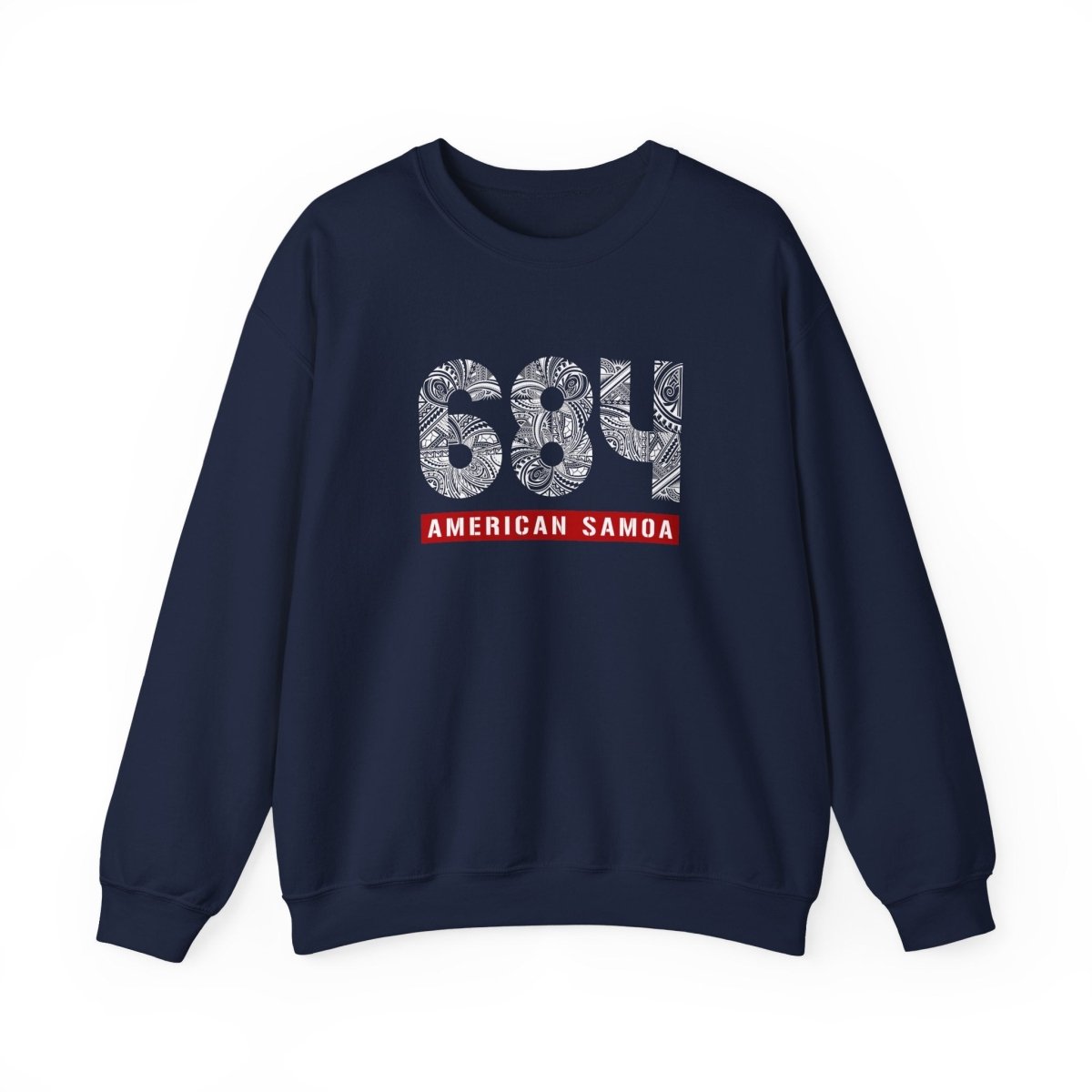 Unisex heavy sweatshirt by Monster Digital in dark heather with American Samoa 684 personalized design.