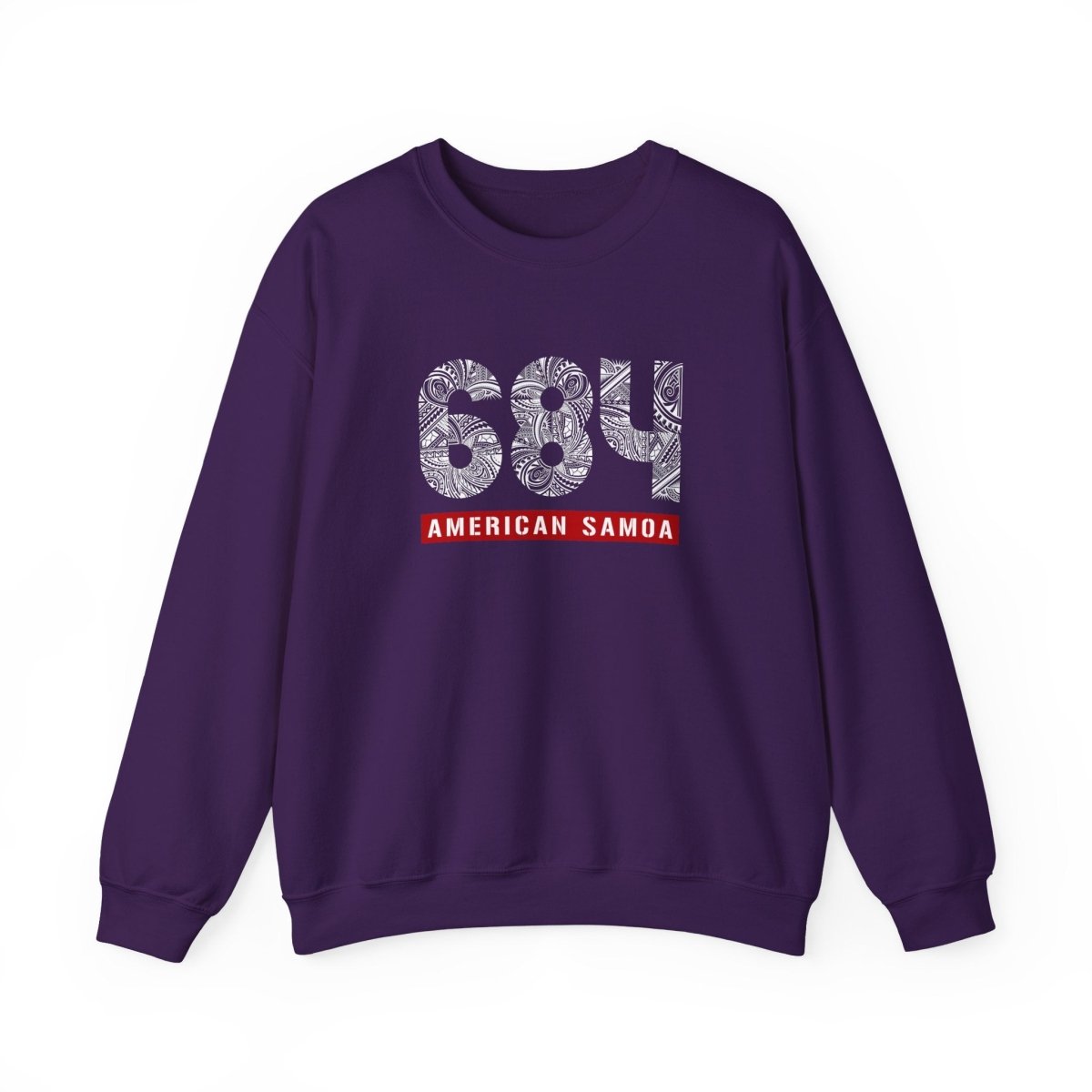 Unisex heavy sweatshirt by Monster Digital in dark heather with American Samoa 684 personalized design, casual and comfortable.