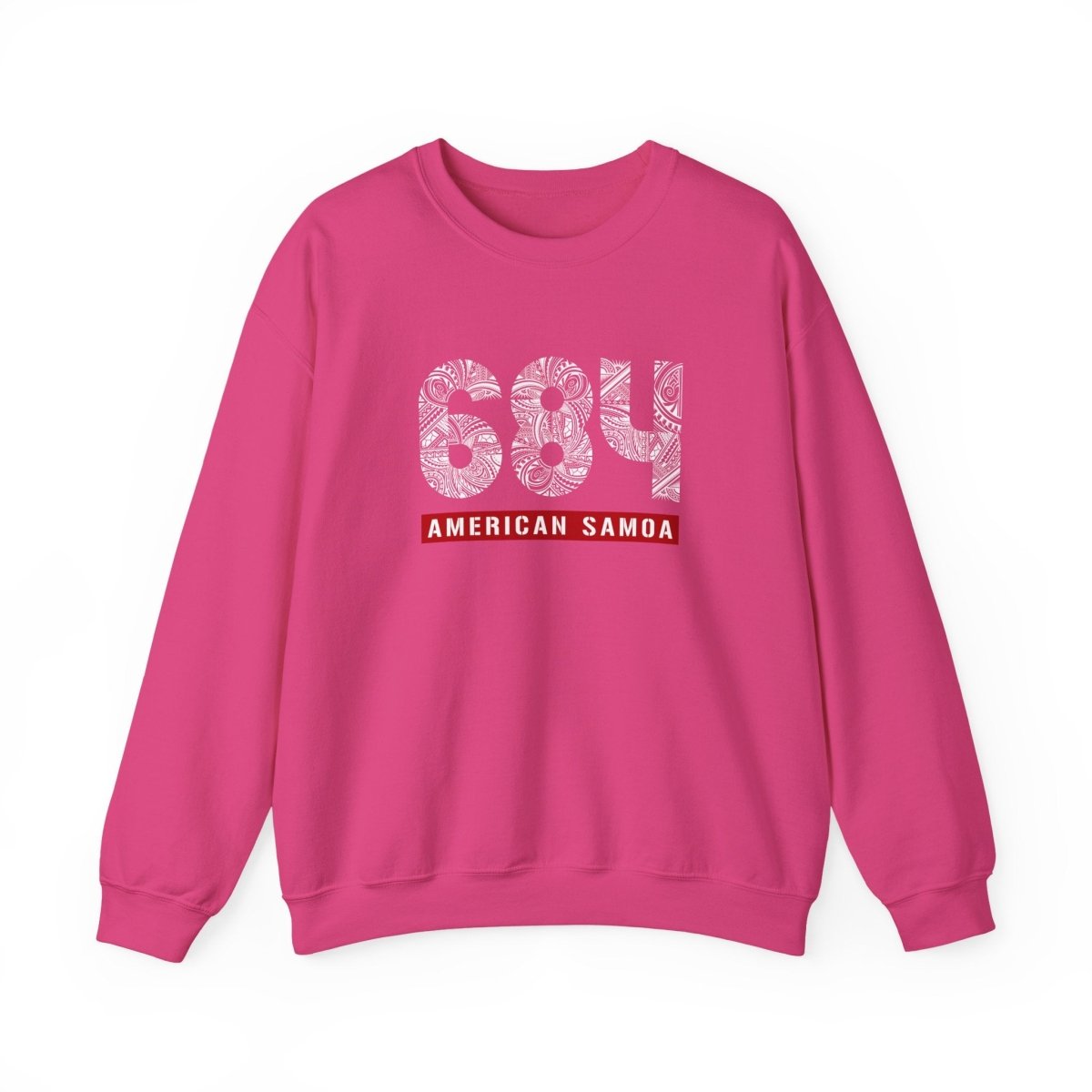 Unisex heavy sweatshirt by Monster Digital featuring American Samoa 684 design in dark heather color.
